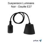 Suspension luminaire Plastique Noir douille E27 545914