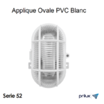 Applique ovale PVC blanc 967075