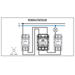 Schéma de montage Interrupteur Permutateur EFAPEL série Mec21