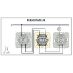 Schéma de montage Interrupteur Permutateur EFAPEL série Mec21 - 21051