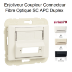 Enjoliveur coupleur connecteur fibre optique sc apc duplex Sirius70448S
