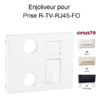 Enjoliveur pour prise R TV RJ45 Fibre Optique Sirius 70774T