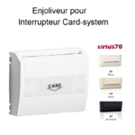 Enjoliveur pour interrupteur card system Sirius 70731T