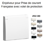 Enjoliveur pour prise de courant Française avec volet de protection APOLO5000 50654T
