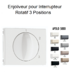 Enjoliveur pour Interrupteur rotatif 3 positions Apolo 50765T