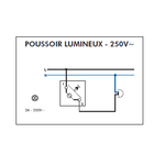 Schéma montage bouton poussoir Lumineux EFAPEL Série 3700