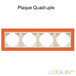 Plaque Quadruple animato logus90 efapel 90940TJG Orange Glace