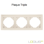 Plaque Triple aquarella logus90 efapel 90930TGE Glace