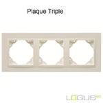 Plaque triple animato logus90 efapel 90930TEE Glace Glace