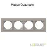 Plaque quadruple animato logus90 efapel 90940TAA Alumine Alumine