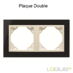 Plaque Double petra logus90 efapel 90920TGP Granite Perle