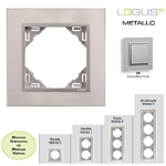 Plaque simple ou multiple logus90 Metallo Inox Alumine TIA