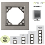 Plaque simple ou multiple logus90 Animato TAS Alumine Gris