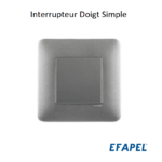 Interrupteur doigt simple LATINA Aquarella Alumine