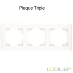 Plaque triple animato logus90 efapel 90930TBR Blanc