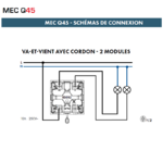 Va-et-Vient avec cordon - 2 Modules Quadro 45092S-1