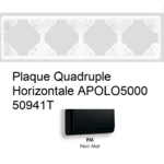 Plaque Quadruple Horizontale APOLO5000 50941TPM NOIR MAT