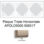 Plaque triple Horizontale APOLO5000 50931TCH CHAMPAGNE