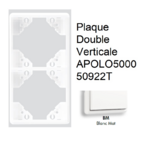 Plaque Double Verticale APOLO5000 50922TBM BLANC MAT