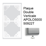 Plaque Double Verticale APOLO5000 50922TPR ARGENT