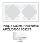 Plaque Double Horizontale APOLO5000 50921TBM BLANC MAT