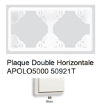 Plaque Double Horizontale APOLO5000 50921TBR BLANC