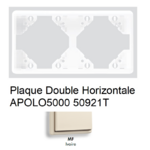 Plaque Double Horizontale APOLO5000 50921TMF IVOIRE