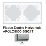 Plaque Double Horizontale APOLO5000 50921TPR ARGENT
