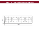 Dimension plaque Quadruple horizontale 70941