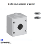 Boite pour appareil diamètre 22mm Etanche 48 EFAPEL 48992ACZ - Copie