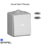 Interrupteur Va-et-Vient Témoin Etanche 48 EFAPEL 48073C