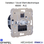 Mécanisme variateur va-et-vient électronique pour lampes basse consomation 450W R L mec 21217