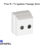 Prise R-TV égalise passage Série 3700 EFAPEL 37532C