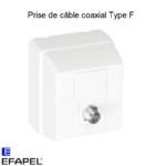 Prise de cable coaxial type F Série 3700 EFAPEL 37431C