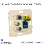 Mécanisme prise R TV SAT RJ45 6A FO étoile mec 21548