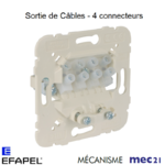 Mécanisme sortie de cable 4 connecteurs mec 21174