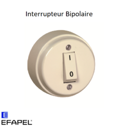 Interrupteur encastrable bipolaire graphite PROFILE