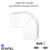 Angle plat variable pour goulotte série 10 Moulures 32x12,5 10403ABR
