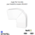 Angle plat variable pour goulotte série 10 Moulures 40x12,5 10053ABR