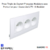 Prise de courant française modulaire triple inclinée 45° 6 modules Quadro 45247CBR Blanc