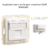 Adaptateur avec 1 module 12 sortie pour connecteur RJ45 Logus 90441SGE Glace