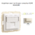 Adaptateur avec 1 module 12 sortie pour connecteur RJ45 Logus 90441SMF Ivoire
