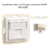 Adaptateur avec 1 module 12 sortie pour connecteur RJ45 Logus 90441SPE Perle
