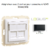 Adaptateur avec module 2 sorties pour connecteur RJ45 Logus 90442SPM Noir MAT
