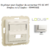 Enjoliveur pour Coupleur de connecteurs FO SC APC Simplex ou LC Duplex Logus 90449SGE Glace