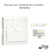 Enjoliveur pour Commande de 1 canal monoo logus90 90700TBR Blanc