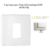 Enjoliveur pour prise informatique RJ45 LOGUS 90751TGE Glace