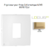Enjoliveur pour prise informatique RJ45 LOGUS 90751TDU Doré