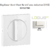 Enjoliveur pour Va-et-vient rotatif avec indication I,0,II Logus 90760 TBR Blanc