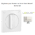 Enjoliveur pour va-et-vient et poussoir rotatif Logus 90761 TBR Blanc